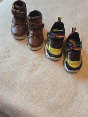 Jumping Beans Boots &  Yellow & Black Light-Up Kids Sneakers